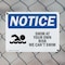 Signmission Swim At Your Own Risk We Can't Swim, 10 in W x Rectangle, Plastic OS-2PACK-NS-P-710-L-18516 - alternate 7